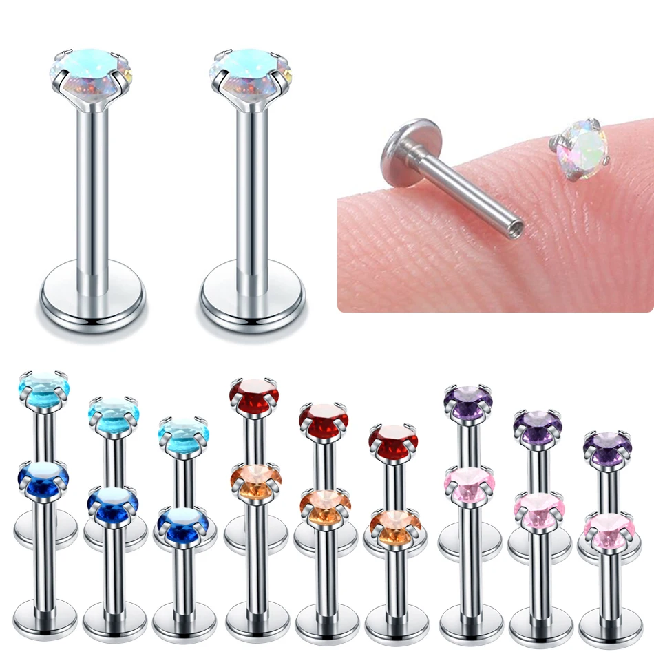 

1PC Stainless Steel Labret Ear Piercing Cartilage Earrings Lip Mouth Piercings Helix Tragus Studs Lobe Body Jewelry Women Gifts