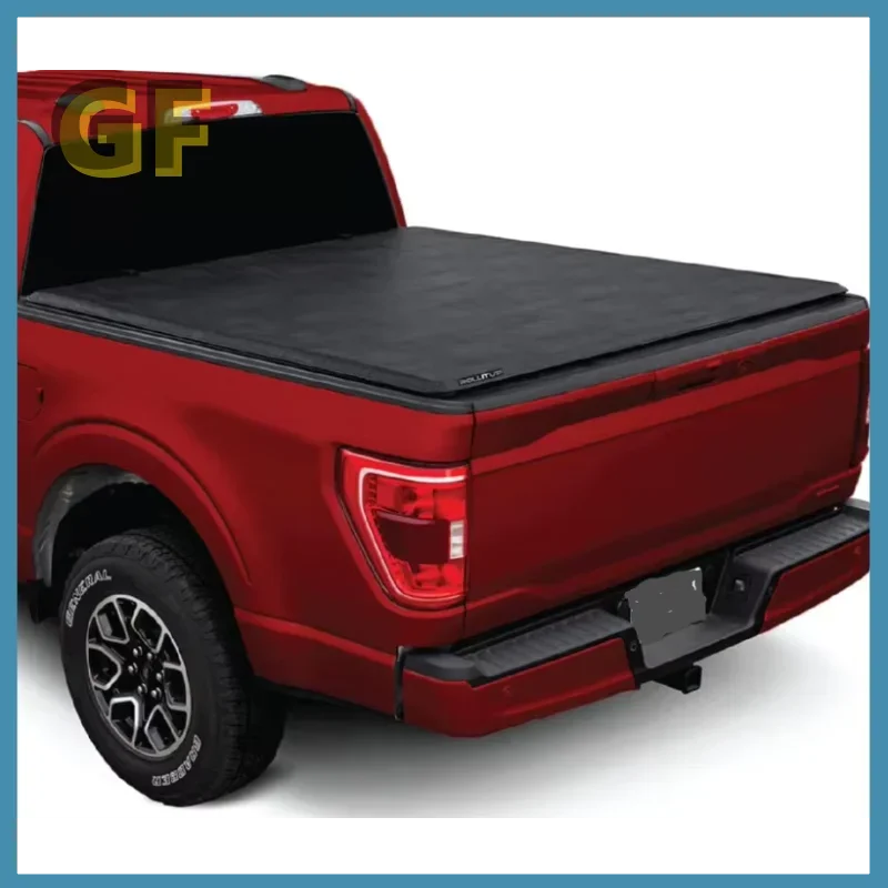 For 2015- Ford F-150 with 5.6' Bed Soft Roll Up Truck Bed Tonneau Cover 4R112 Low-Profile, Sturdy, Easy 15