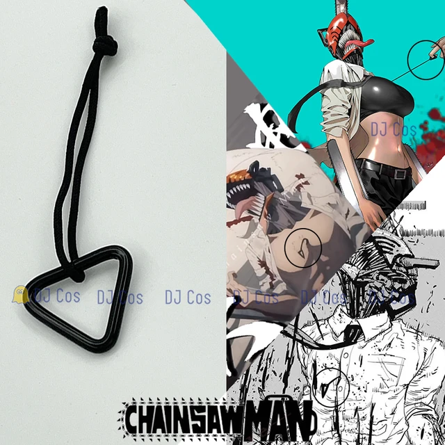 Anime Chainsaw Man Season 2 Denji Keychain Cosplay Prop Accessory Black  Metal Pendant Key Ring Makima