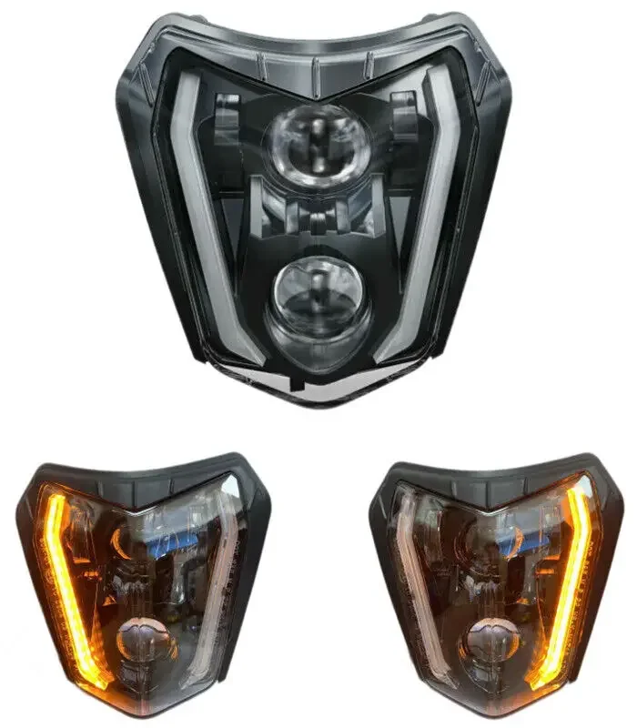 LED Headlight Turn Signal Motorcycle Headlamp For KTM EXC