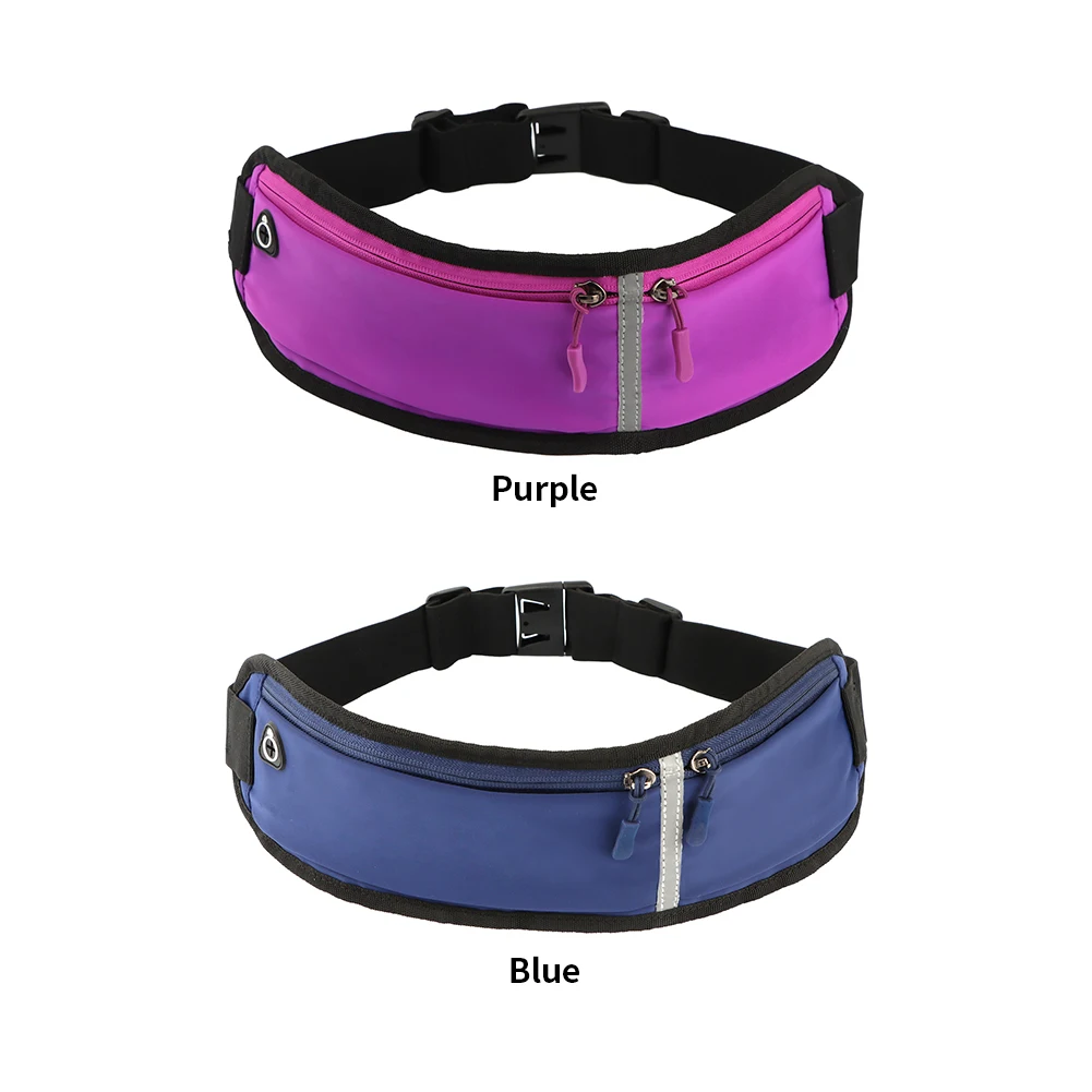 Adjustable Strap Reflective Strip Lightweight Large Capacity Walking Running Belt Workout Convenient Slim Women Men Outdoor