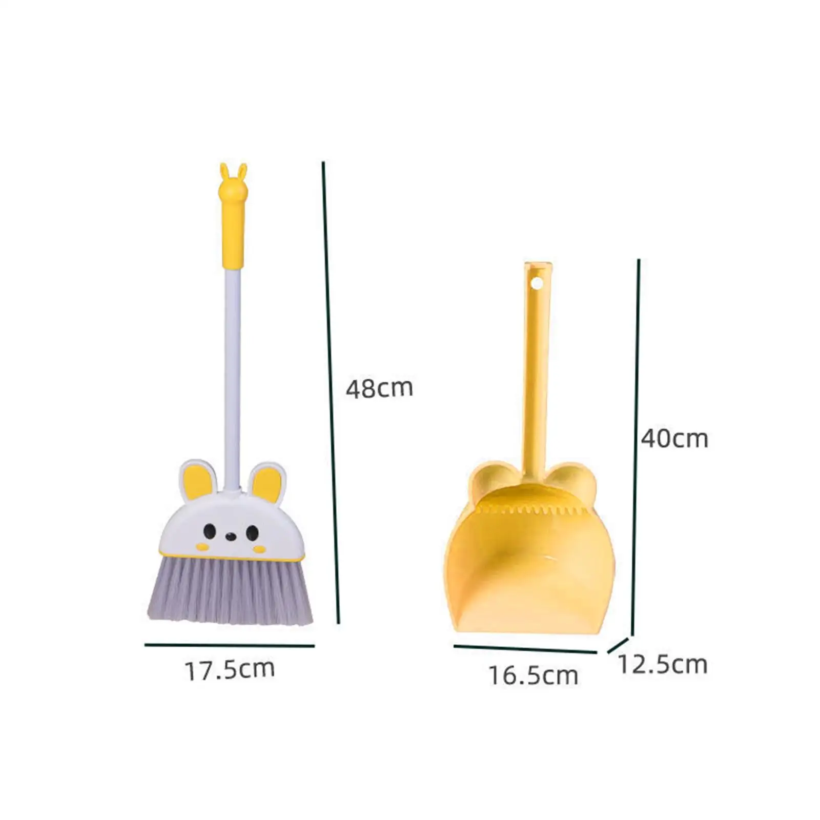 Mini Broom and Dustpan Set for Kids Toddlers Broom Set Age 3-6 Years Old