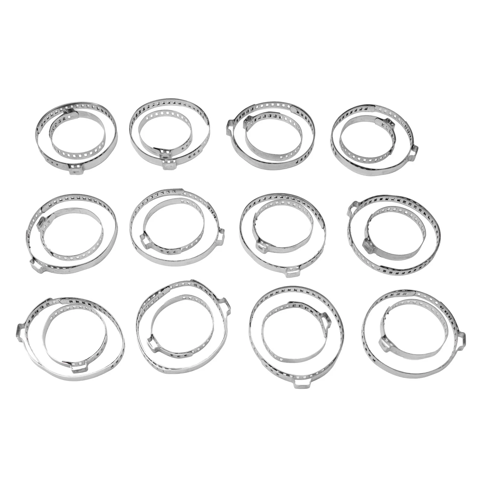 Universal Axle CV Joint Boot Clamp Kit Stainless Steel Driveshaft CV Boot Crimp Clips Adjustable 24Pcs For Cars Stainless Steel Clamp Clips