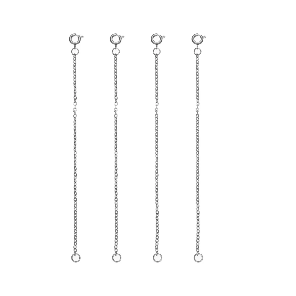 5 stücke Edelstahl Halskette Extender Ketten Armband Verlängerung mit Verschlüssen Stecker für DIY Fußkettchen Schmuck machen Ergebnisse – Detail 7