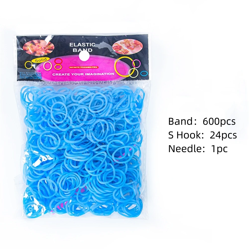 Vibrant Elastic Rubber Loom Bands Kit for Kids - DIY Crafting and Jewelry Making Supplies (600 Pieces)