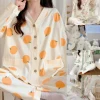 Nursing Clothes 2 Pieces Pajamas Maternity Clothes Home Clothes Spring And Autumn Confinement Clothes Summer Nursing Pajamas 1