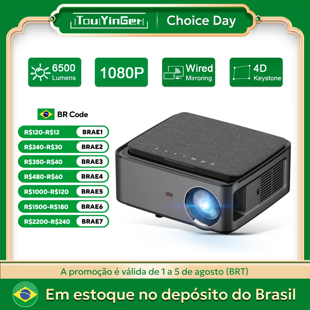 WiFiプロジェクター 6500ルーメン1080p対応 Bluetooth 無線接続 Android搭載 家庭 ホームプロジェクター LED WiFiプロジェクター 6500LM720Pネイティブ解像度 - メルカリ