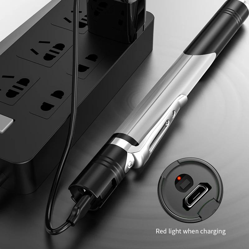 Professional Medical Flashlight Pen Light Dual Light Source