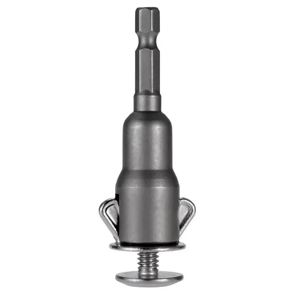 1/4" Hex Shank Wing Socket 65mm - Long Power Wing Nut Driver with Slotted 12mm Socket for Auto Repair & DIY Tools