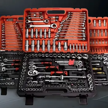 151-Piece Automotive Tool Kit – Portable Ratchet Wrench Set 1
