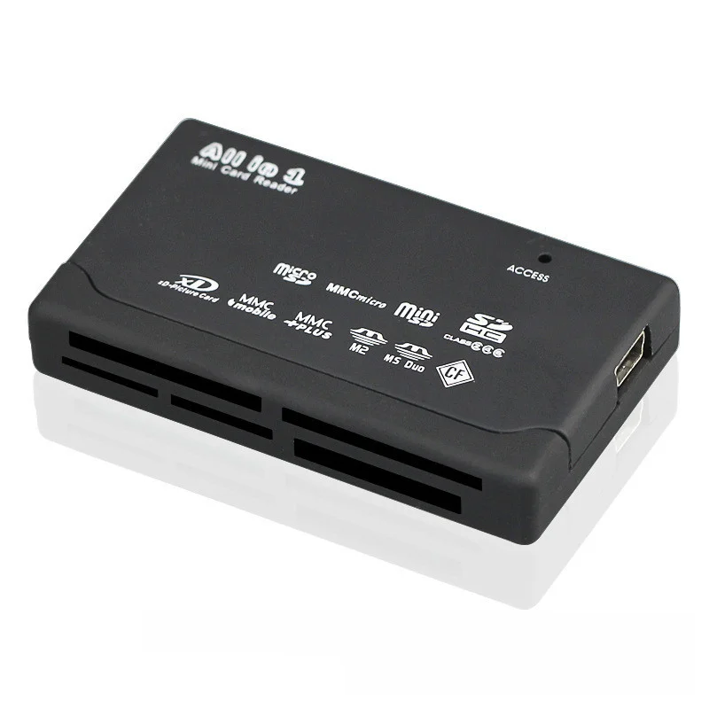 스팟 USB 2.0 카드 리더, 올인원 고속 휴대폰 메모리 카드, TF/CF, 6-in-1 암호 박스 카드 리더