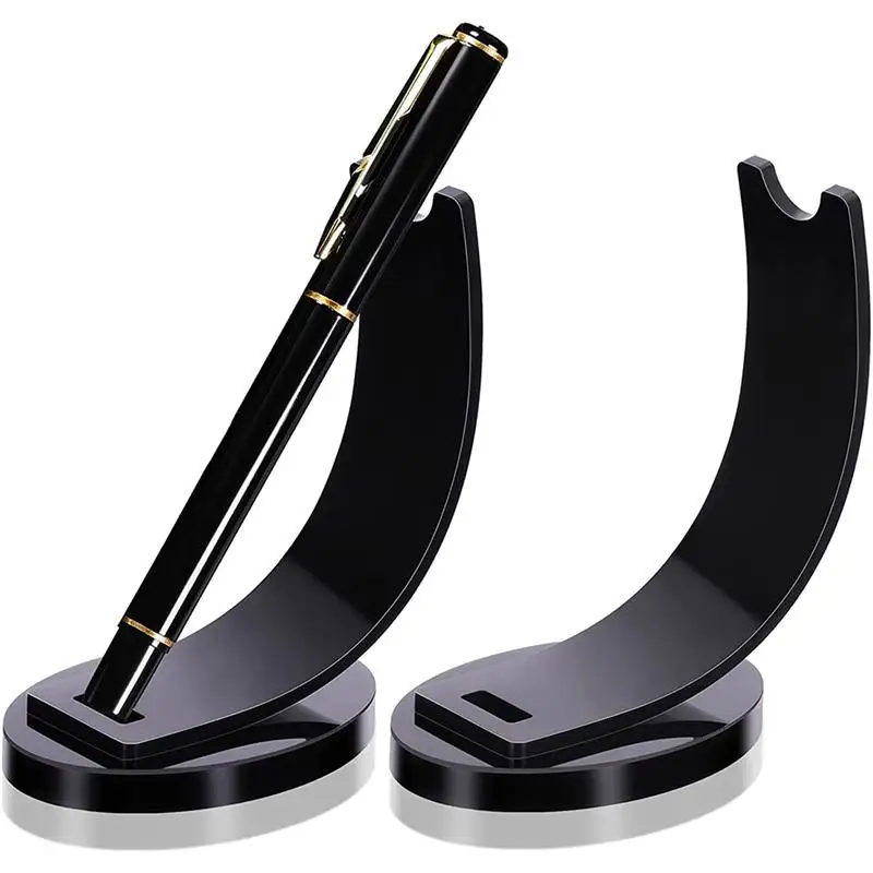 2pcs Acrylic Pen Display Stand Transparent Display Holder Makeup Brush Holder Portalapices Display Rack Pen Storage Stand