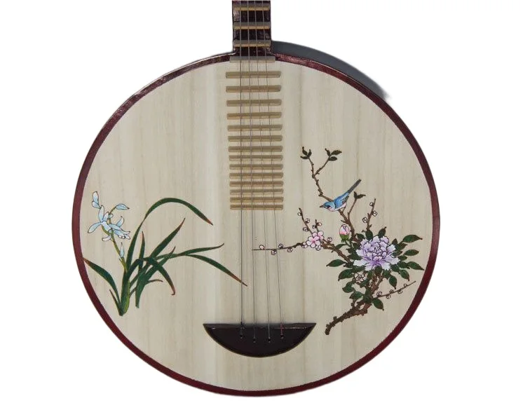 Yueqin Moon lute moon guitar painted Chinese traditional musical instruments