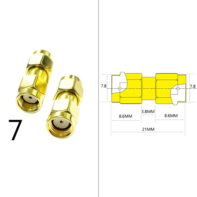 DexMRtiC SMA Male / Female RF Coax Adapter Connector Straight Right Angle T Type Splitter Goldplated NEW Wholesale Type7