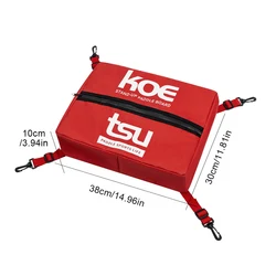 Deluxe Kayak Seat Back Storage Bag with Extra Capacity and Durable Straps (Red 38CM)