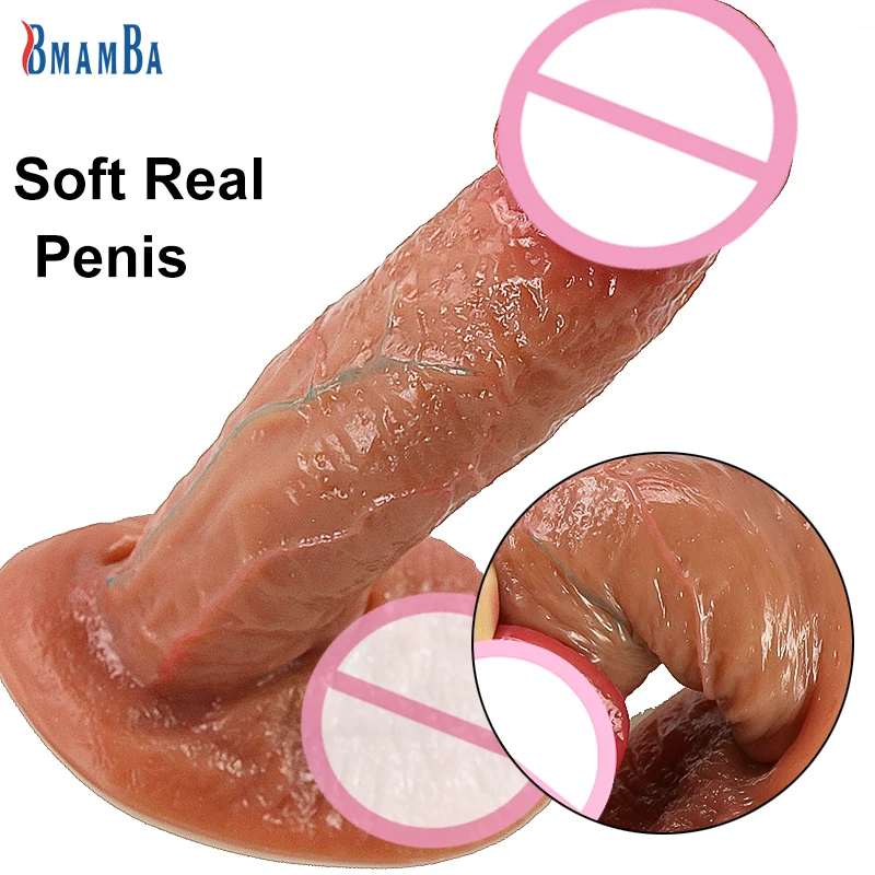 Soft Dildo for Women Fake Dick Suction Cup Silicone Realistic Dildos Penis Female Masturbation Erotic Toy Lesbian Adult Sex Toys