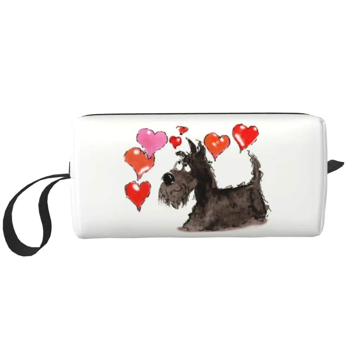 

Женская шотландская косметичка Love Hearts, дорожный косметический Органайзер для собак