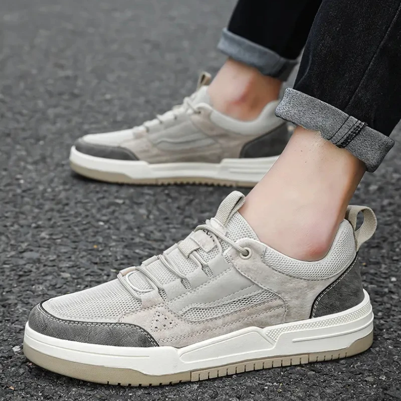 

Кроссовки мужские на шнуровке, повседневные сникерсы с круглым носком, мягкая подошва, толстая подошва, Нескользящие, удобные туфли на плоской подошве, дышащие