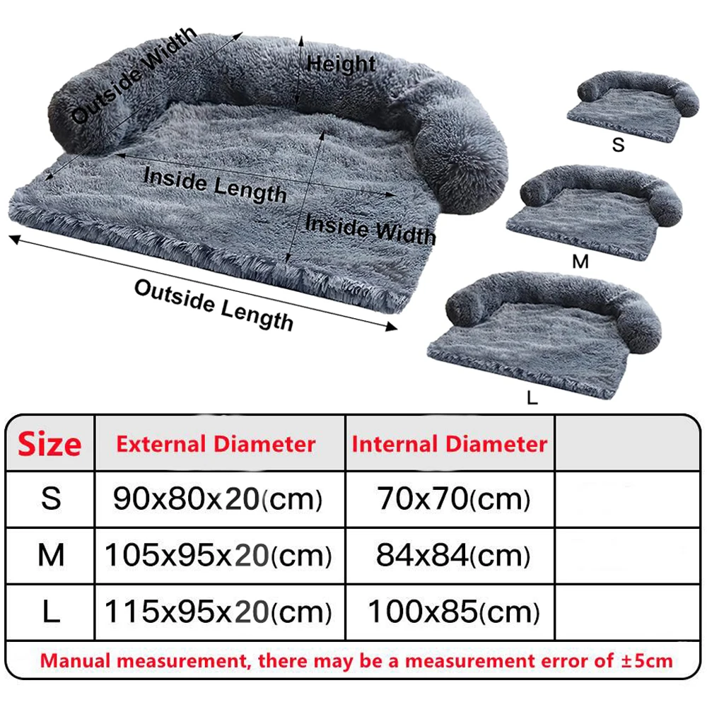 Plush Pet Bed Sofa Cover 6