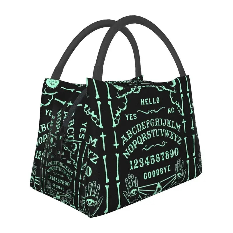 

Custom Skeleton Magic Ouija Board Lunch Bag Men Women Thermal Cooler Insulated Lunch Box for Work Pinic or Travel