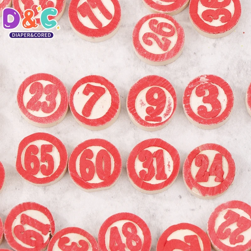 90Pcs Deluxe Wooden Replacement Plates For Exciting Bingo Lotto Numbers Game-Ideal Gaming Gift For Friends And Family