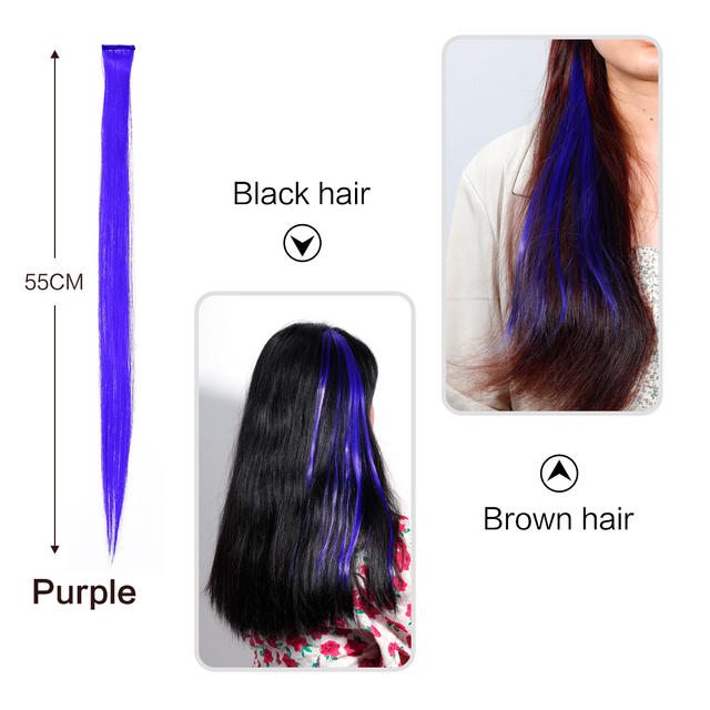 New Long Wavy Wig For Color Wigs Long Hair Highlighting Gradient Invisible Seamless Natural One-piece Hair Hanging Ears