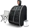 Portable sauna Folding Steam Sauna SPA Room Tent Box with Steamer One Person Weight Loss Full Body Slimming 사우나 1