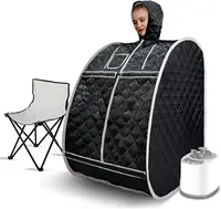Portable sauna Folding Steam Sauna SPA Room Tent Box with Steamer One Person Weight Loss Full Body Slimming 사우나 1