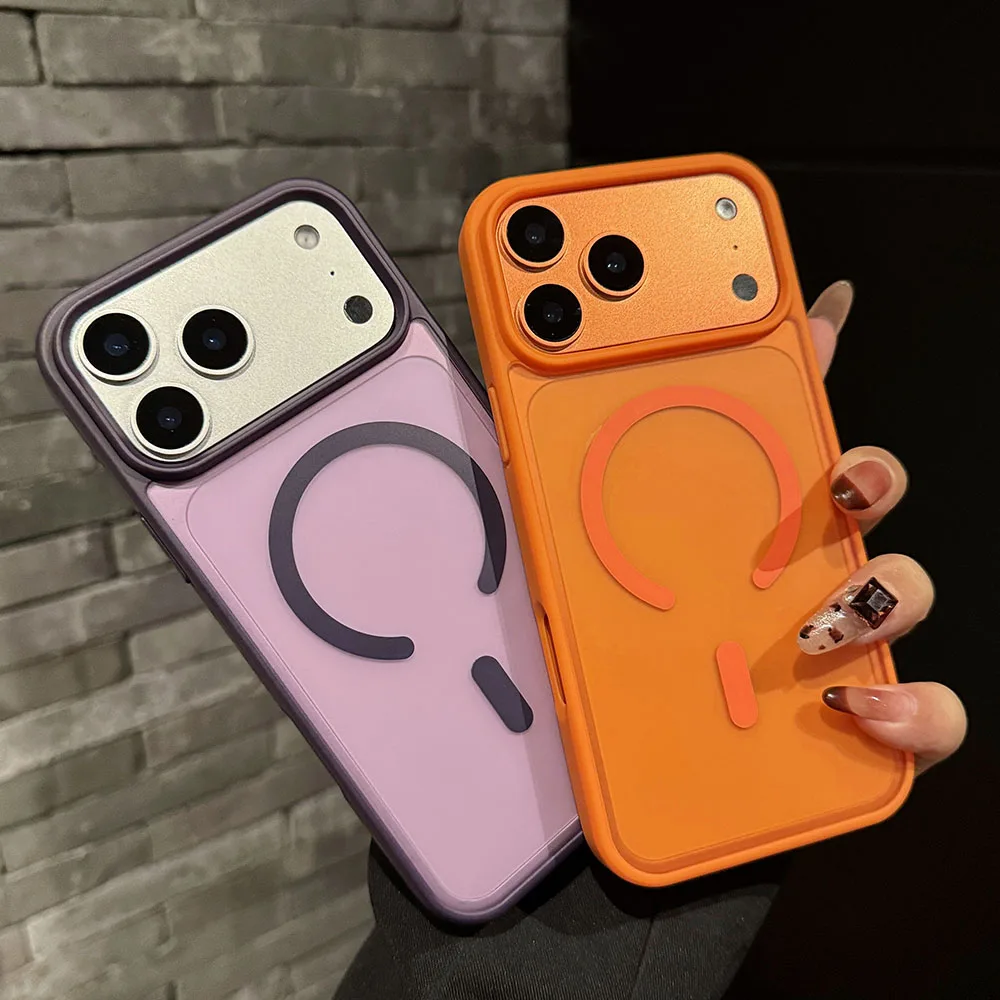 Shockproof Translucent Magnetic Phone Case For Iphone Pro Max_voghion.com