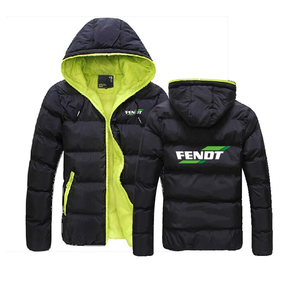 

FENDT 2023 Winter New Printing Men High Quality Leisure Fashion Comfortable Keep Warm Zipper Hooded Cotton Thicken Outwear Top