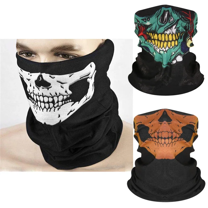 Skull Men Balaclava Ski Mask Cycling Caps Snowboard Face Cover Motorcycle Bicycle Helmet Hood Bandana Scarf Breathable Windproof balaclava mask,bandana headscarf,cycling headwear