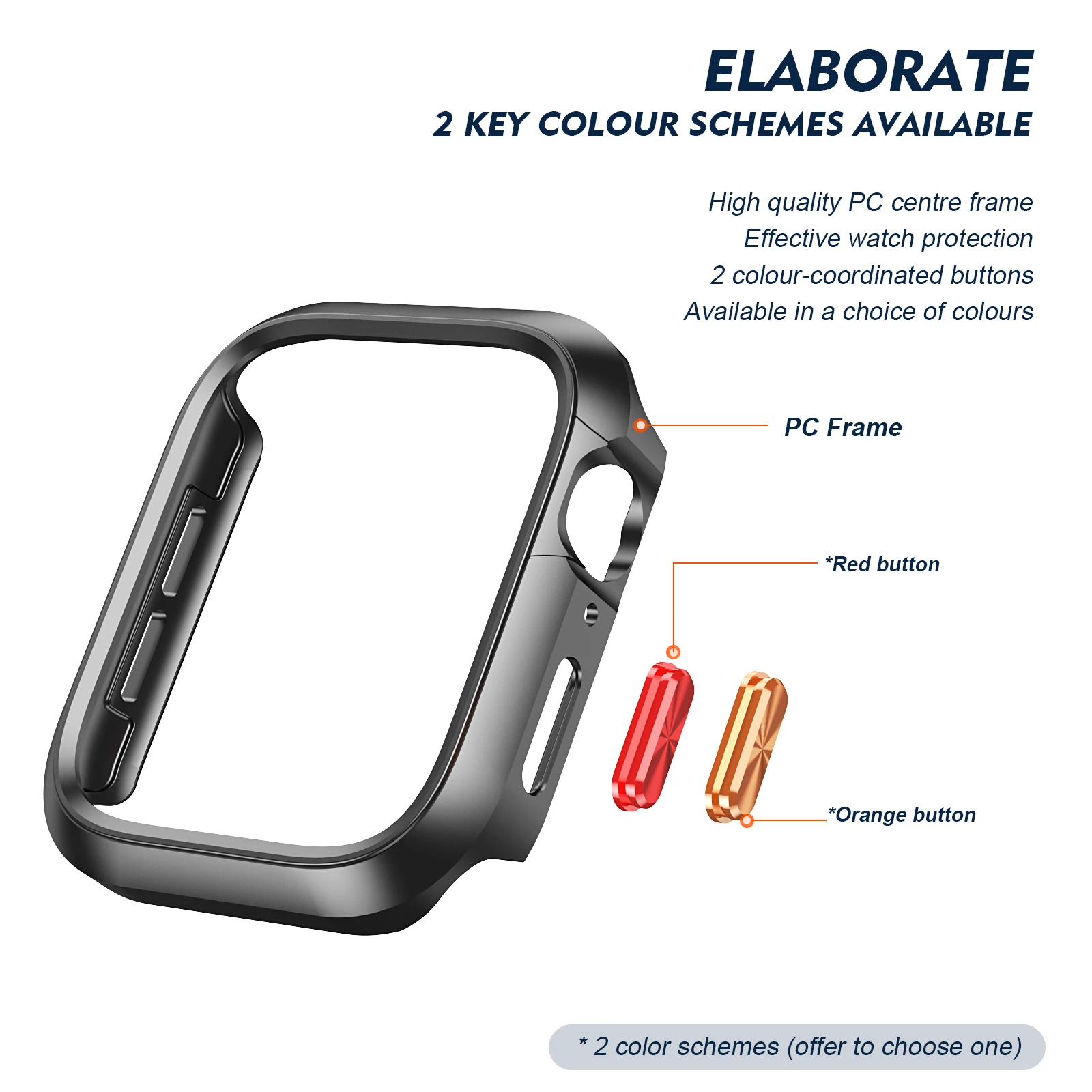 Durable Protective Frame Bumper Cover for Apple Watch - Unisex Watch Case