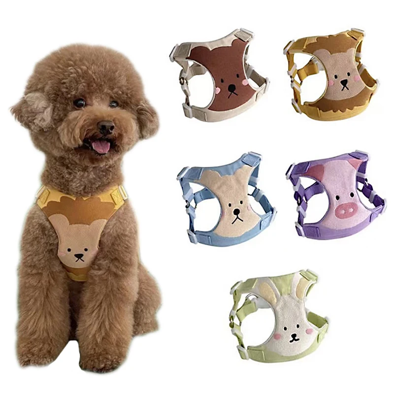 

Puppy Dog Harness Soft Cotton Dogs Vest Breathable Pets Harness Leash Set Dog Accessories for Small Medium Dogs