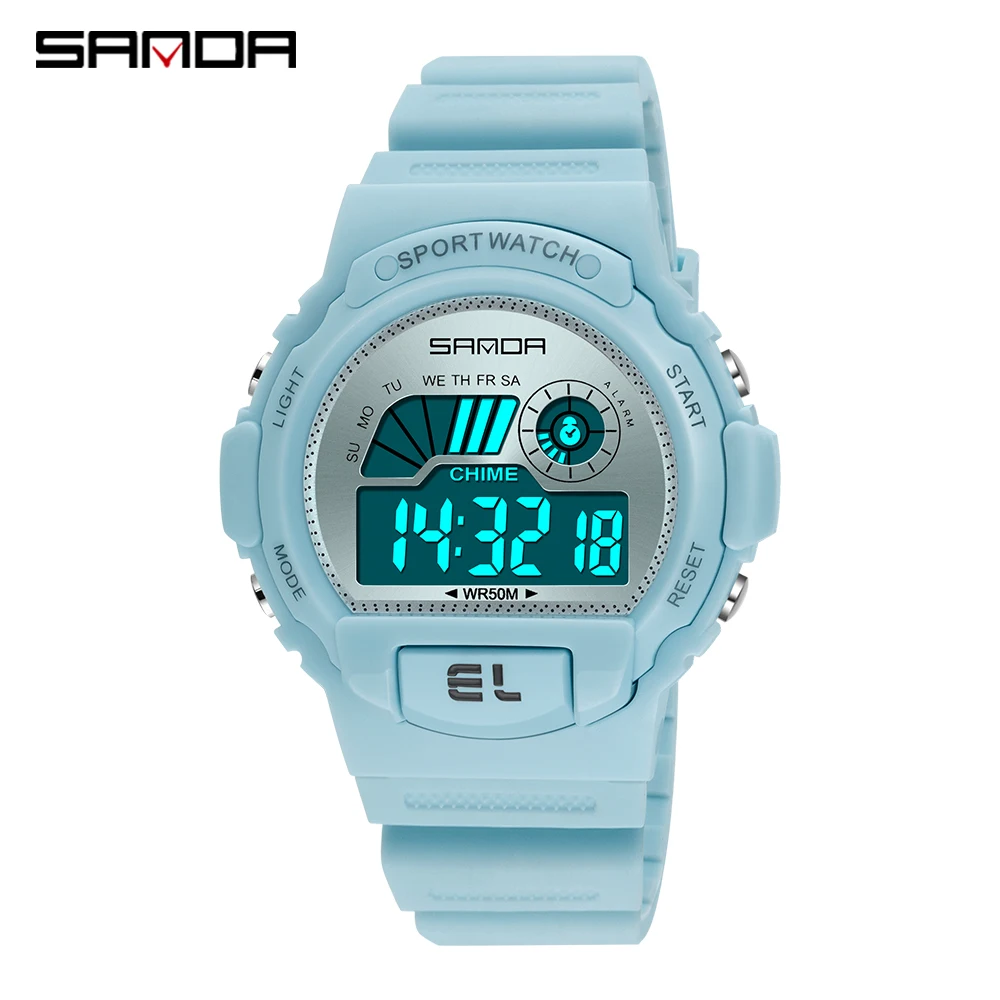 SANDA brand men's electronic watch personality single display LED digital watch Luminous alarm clock waterproof watch suzhou yiguang dt402l single laser electronic theodolite lt402l double laser electronic theodolite lp402l