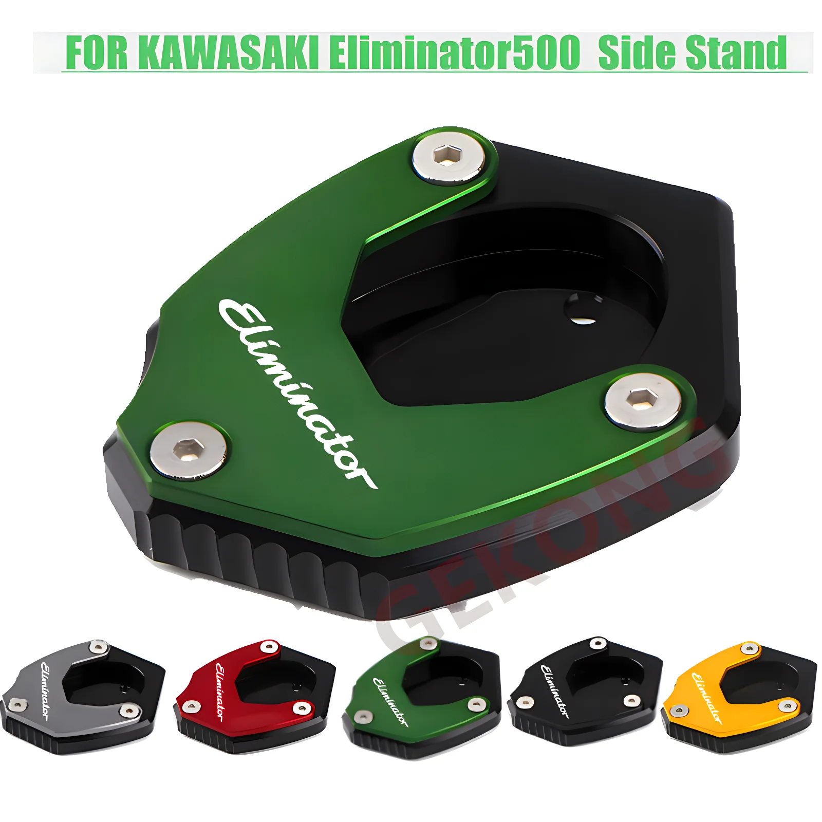 For Kawasaki Eliminator 500 Eliminator500 Motorcycle Accessories CNC Kickstand Foot Enlarger Side Stand Extension Pad motorcycle kickstand extender motorcycle kickstand pad motorcycle kickstand