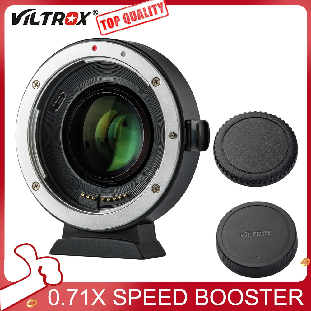 

Адаптер для объектива Viltrox Φ M2, редуктор фокусного расстояния 0,71x, усилитель скорости для объектива Canon EF на камеру EOS M M6 M200 M5 M50