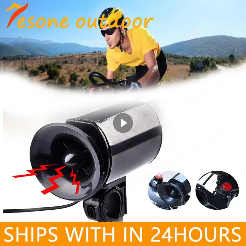 Bicycle 6-Sounds Electronic Bell Loud Alarm Strong Loud Horns Safety Siren  Ultra-Loud Bike Horn Alarm Cycling Accessories