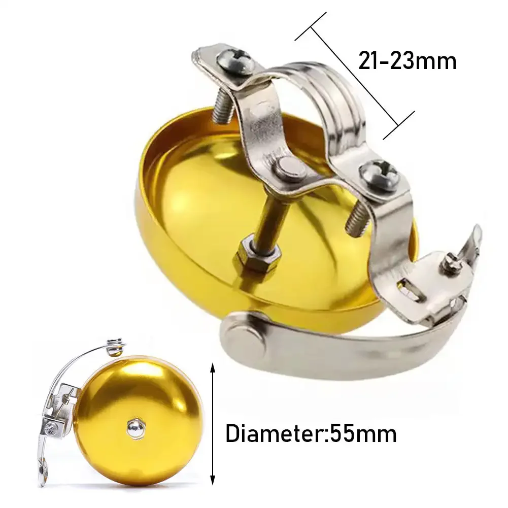 Bicycle Bell Retro British Aluminum Alloy Lid Vintage Crisp Ringtones Easy To Install Durable