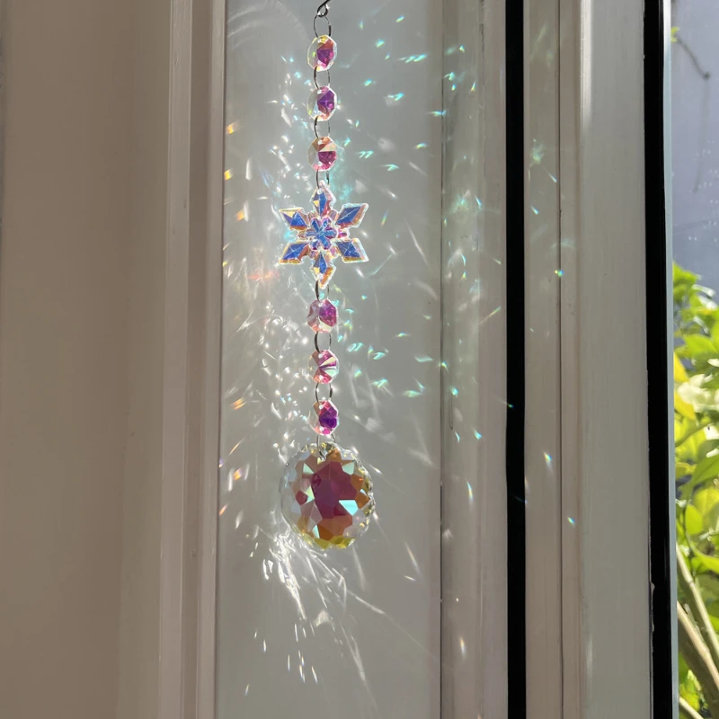 Christmas Tree Decorations Window Decorations Pendants Crystal Sun Catchers Acrylic Snowflake Flakes Car Hooks