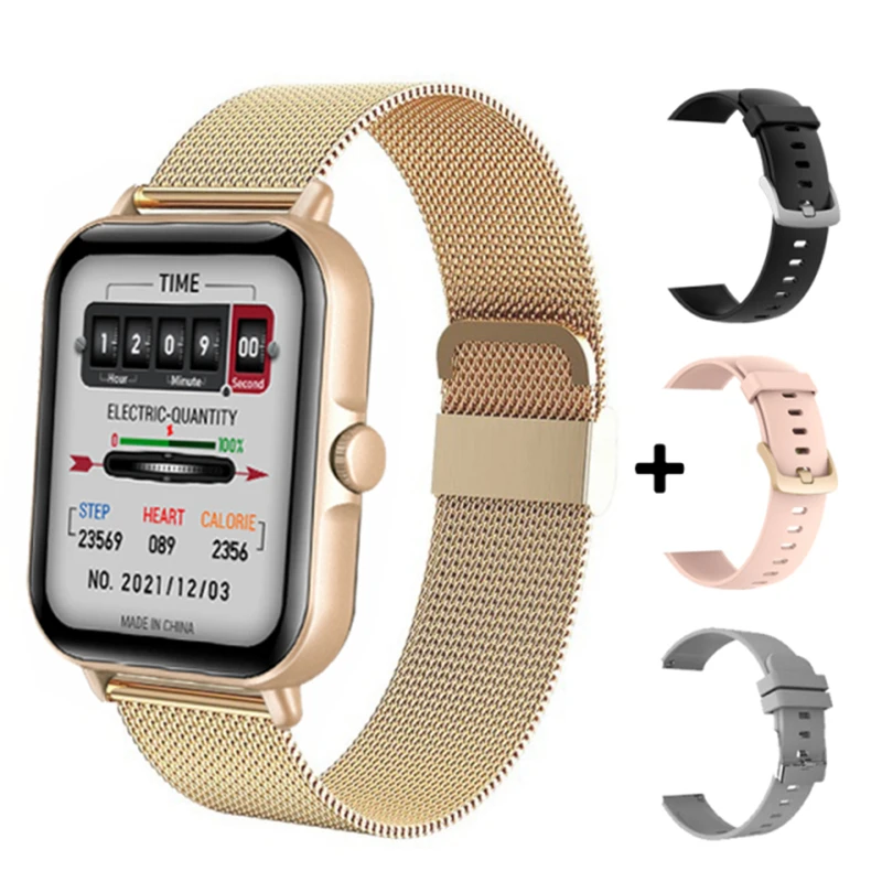 2022 New Smart Watch Women Men Full Touch Screen Sport Fitness Ladies Watch Waterproof Smartwatch Bluetooth Call for Android IOS 