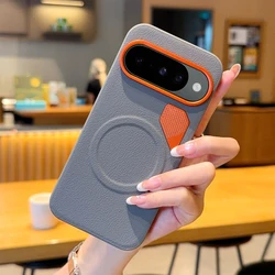 Premium Magnetic Wireless Charging Protective Case - Hard PU Back Cover - Pixel 10 ProXL (Gray)