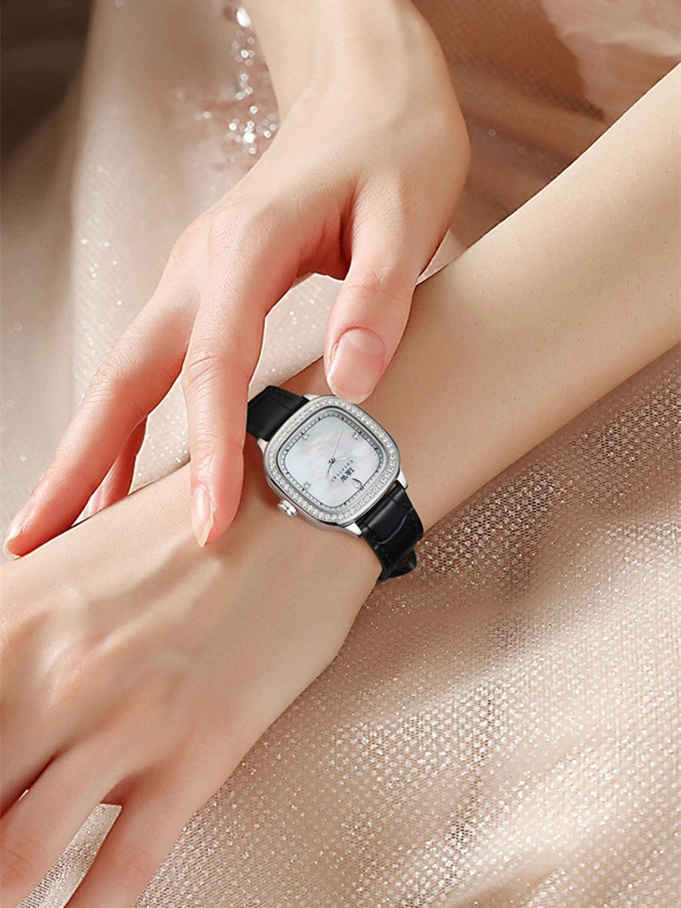 2023 New CARNIVAL Watch For Women Luxury Casual Clock Leather Quartz Brandes Ladies Wristwatches Fashion Zegarki Reloj Mujer