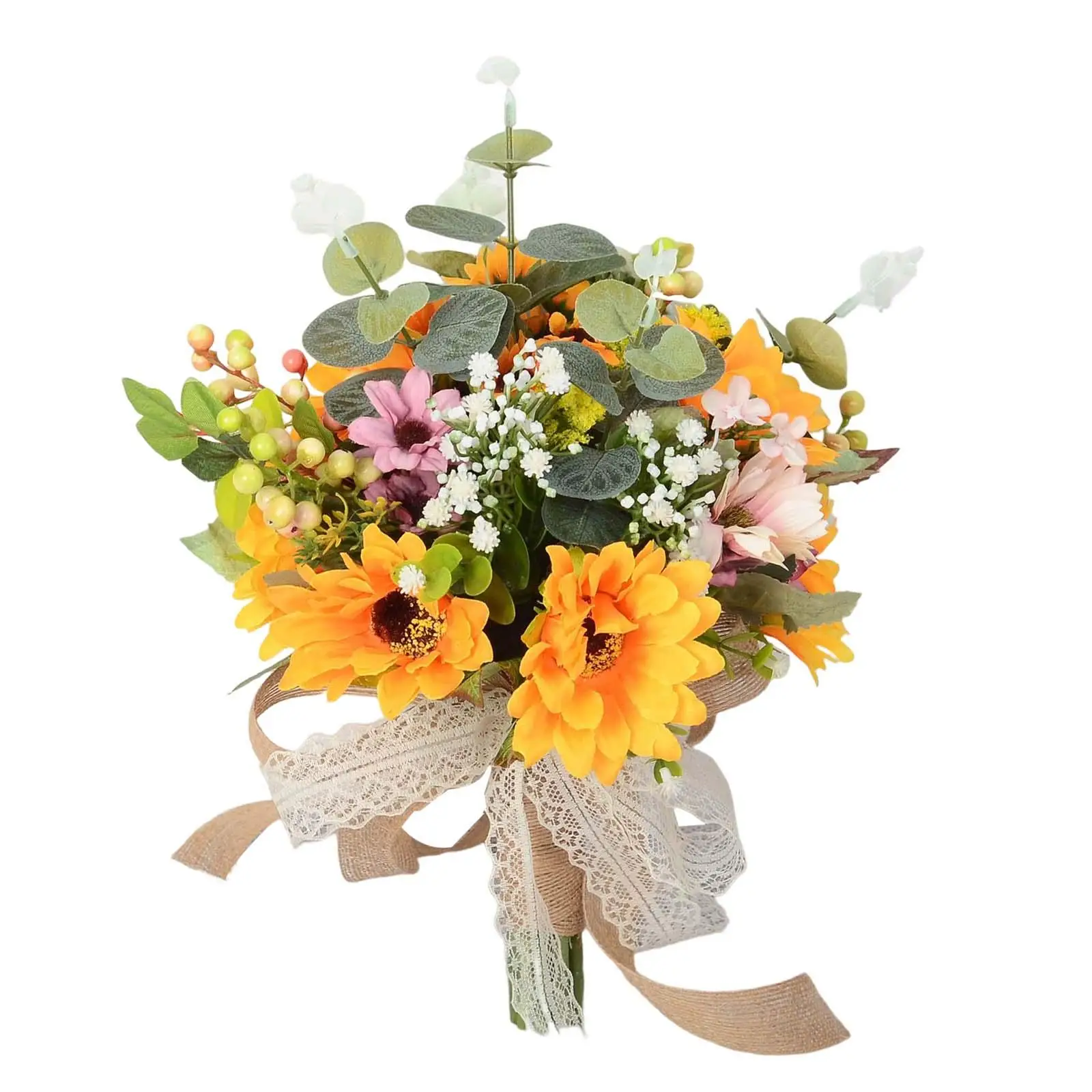 Wedding Bouquet Bridal Holding Wedding Bouquet with Ribbon sun flower Wedding Bouquets for Housewarming Gift Centerpieces