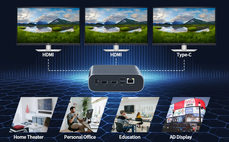 Intel Celeron N5095 N5105 Mini PC 8GB DDR4 128GB SSD WiFi 5 BT5 2.5GBps LAN Windows 11 Gaming Desktop Computer Aluminum alloy