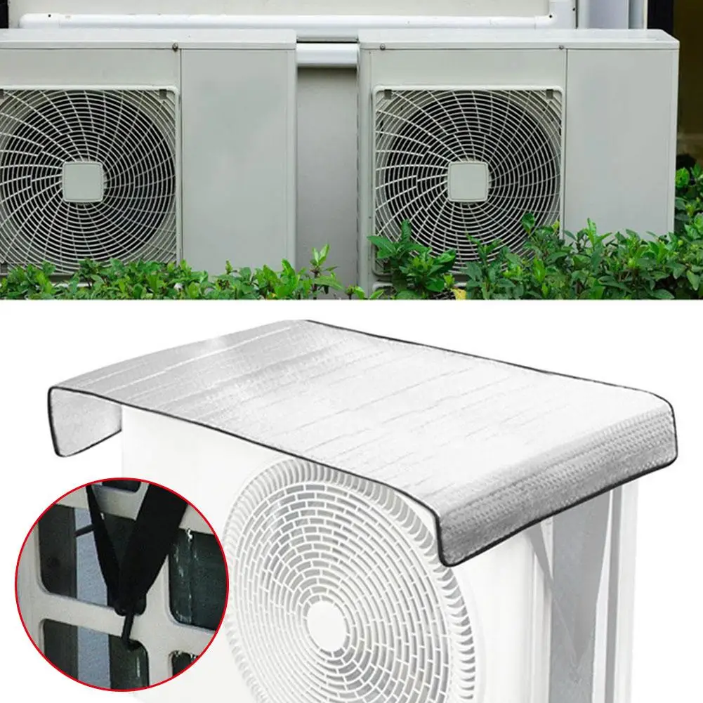 Air Conditioner Cover Outdoor Energy Saving Rainproof Aluminum Foil Insulation Dust Prevent Sun Exposure AC Cleaning