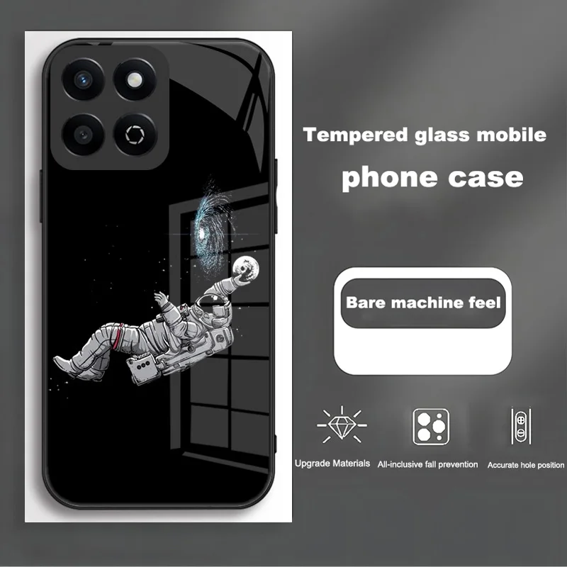 Enhanced Tempered Glass Hard PC Back Case with TPU Bumper