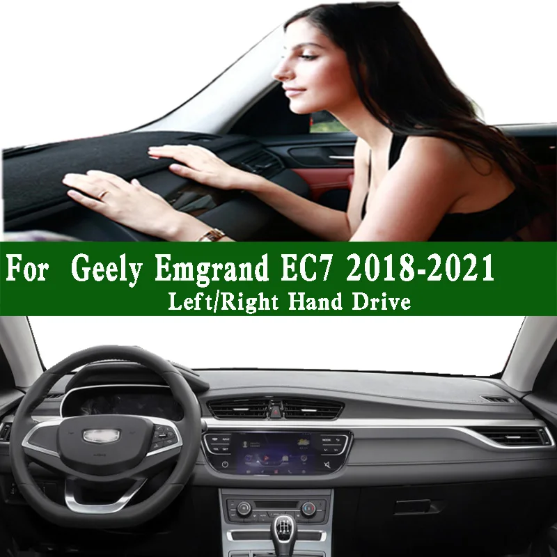 

For Geely Emgrand EC7 2018-2021 Accessories Dashmat Dashboard Cover Instrument Panel Protective Pad Anti-Dirt Proof Dash Mat