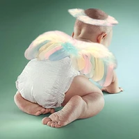 Baby Angel Wing with Headband Newborn Photography Props Set Fotografia Costume Outfits Photo Shooting Accessories 4