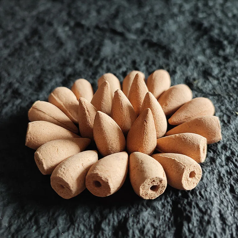 Natural Indian Cone Incense, Rose Scented, for Backflow Burners - Home, Tea Room, Hotel Fragrance
