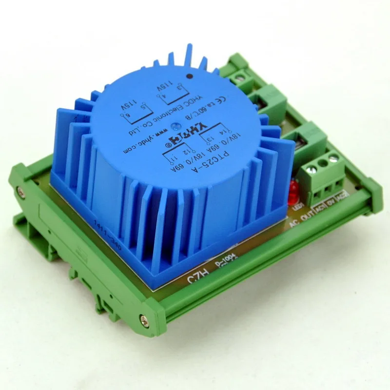 

CZH P 230VAC, S 36VAC, 25VA DIN Rail Mount Toroidal Power Transformer Module.